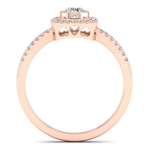 Bague halo en argent sterling 925 de haute qualité REYES, certifiée GRA, avec moissanite, luxe, pour mariage, fiançailles, cadeau pour femme - Product Image 4