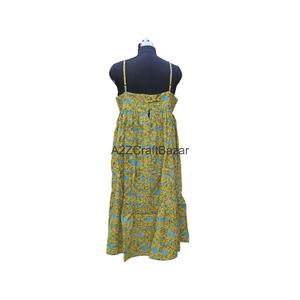 Vestido Midi Bodycon 100% Algodón, Cuello en V, Estampado Floral, Sin Mangas, Logotipo Frontal, para Mujer, para Fiestas en la Playa, Atuendos de Noche - Product Image 5