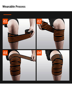 En gros, Genouillères de sport en nylon élastique, Bandes de compression souples, Bandes de protection pour la musculation, Protections pour coudes et genoux - Product Image 6
