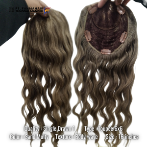 วิกผมต่อแบบอินโดนีเซียคุณภาพระดับพรีเมียม100ผมมนุษย์ที่เป็นมัดผมแบบมีหลายสีทำจากทรายที่มีหลายสีไม่บุบสลายง่ายต่อการสวมใส่ - Product Image 2