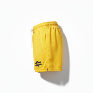 Shorts Vibrantes de Color Amarillo Intenso Pantalones Cortos Casuales para Hombre de Lona Transpirable de Alta Calidad, de Secado Rápido y con Máximo Flujo de Aire - Product Image 4
