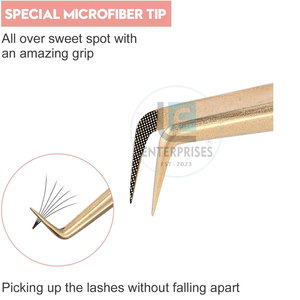 Outils de beauté en acier inoxydable de qualité supérieure, pinces pour extensions de cils avec un design unique, réutilisables et durables - Product Image 3