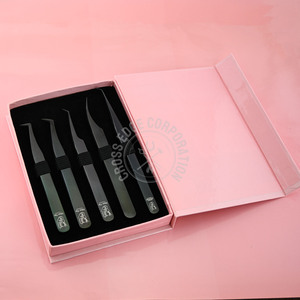แหนบขนตาปลอมแบบเส้นใยโค้งสีดำแหนบแยกขนตาได้90องศาฉลากส่วนตัว - Product Image 1