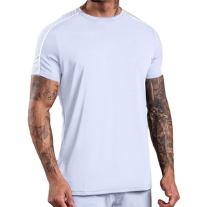 Camiseta Deportiva de Cuello Redondo para Hombre, 180g, 100% Algodón, Ecológica, Transpirable, de Color Sólido, Talla Grande - Product Image 3