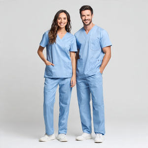 Robe médicale et tenue de travail unisexe pour médecins et infirmières, 100% coton, respirante et confortable - Product Image 5