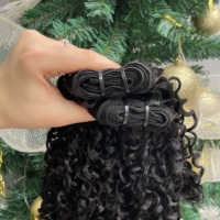 Extensions de cheveux humains bouclés Pixie, extensions de cheveux humains 100% vierges non traités du Vietnam, couleur naturelle