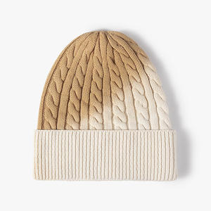 Customizable Cotton <b>Beanie</b> Caps Warm Winter Knitted Caps for Men and <b>Women</b> Factory Wholesale Caps jacquard - Product Image 2