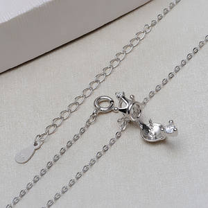 Chaîne de couronne en argent S925 avec perle de 10-11 mm, tendance DIY pour femmes, pendentif de tête 3106, accessoires semi-finis, pendentifs de mode, breloques - Product Image 5