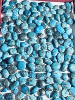 Cabochons de Turquoise Naturelle du Rajasthan de Qualité Supérieure, Formes Mixtes, Gemmes Bleues Trimurti, Feu Bleu, 15-40mm, pour Bagues, Pendentifs, Vente en Gros