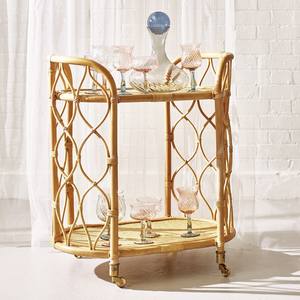 Chariots de service pour gâteaux et boissons, chariot de bar en rotin de qualité supérieure - Product Image 5