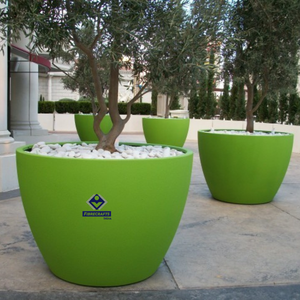 Maceta Moderna de Fibra de Vidrio Amarilla 2026, Ligera, para Plantas Verdes, Diseño Circular, Hecha en India - Product Image 4