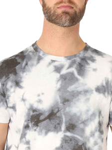 Camiseta de Manga Corta para Hombre, Teñida con Técnica Tie-Dye, Cuello Redondo, Estilo Casual, Tejido de Punto, Corte Regular, Gris y Blanco con Patrón, Calidad Premium, Venta al Por Mayor, 2026 - Product Image 6