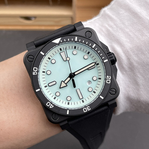 Reloj de Hombre con Esfera Cuadrada, Correa de Goma y Movimiento Mecánico de Lujo Superluminoso - Product Image 2
