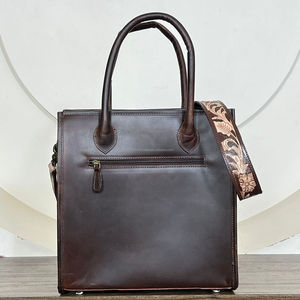 Nouveaux sacs fourre-tout pour femmes en cuir de vachette à poils, faits à la main, de haute qualité, sacs à bandoulière avec poignée supérieure, sacs de voyage avec sangle réglable - Product Image 5