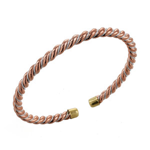 Nueva Pulsera Unisex de Cobre Hecha a Mano, Pulida a Mano, Diseño Tradicional Natural, Budismo, Antiguo, Moderno, Aniversario - Product Image 1