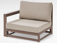 Conjunto de Sofá de Jardín de Madera para Exteriores, Moderno, Ecológico y Confortable, con Mesa Baja y Cojines Extraíbles, para Uso en Hoteles, Parques y Villas
