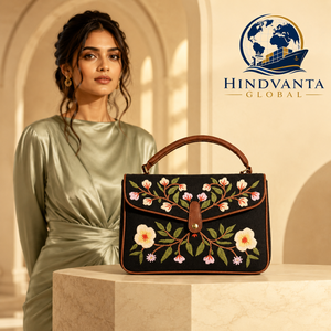 Bolso de Mano Casual de Lona con Bordado Floral, Cierre de Botón, Correa de Hombro con Cuentas, para Viajes Diarios y Fiestas - Product Image 4