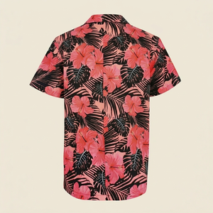 Custom Beach Hawaiian <b>Shirt</b> Men Tropical Floral Print Short Sleeve <b>Button</b> Up Casual Summer <b>Shirt</b> OEM ODM Wholesale - Product Image 3