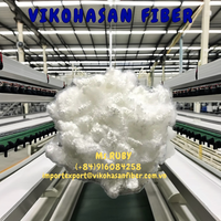 Vikohasan – Fibres de polyester recyclées PET 3D HCS blanches de haute qualité, matériau de rembourrage certifié GRS OEKO-TEX, ignifuge