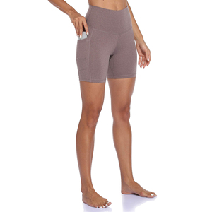 ชุดโยคะขาสั้นพร้อมผ้าสไปเด็กซ์ยืดหยุ่นสำหรับผู้หญิง - Product Image 1