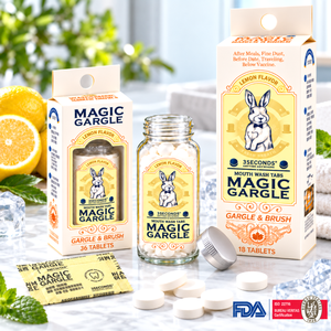 Comprimés de Bain de Bouche Solides Coréens Premium Magic Gargle aux Herbes, Sans Fluorure, Anti-Bactériens, Sans Eau Requise, Soins Bucco-Dentaires Portables - Product Image 1