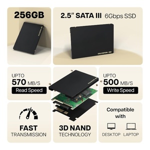 SATA <b>2.5</b>" Internal Solid State Drive (<b>SSD</b>) 6Gb/s Interface Laptop New 501-600MB/s Read/Write Speed - Product Image 2