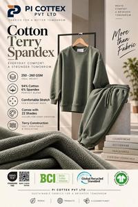 Premium Quality Cotton French Terry with Spandex Stretch Knit Fabric for Trousers Joggers and Sportswear for Sale - Product Image 3