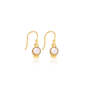 Handmade Natural Mother of Pearl Dangle <b>Earrings</b> for Womens - Product Image 1