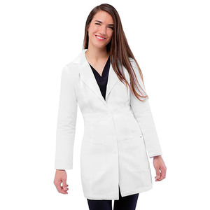 Unisex Classic White Cotton <b>Scrub</b> <b>Sets</b> with Jersey Fabric Needle Detection Professional Medical Nurse Uniform for Hospital Use - Product Image 1