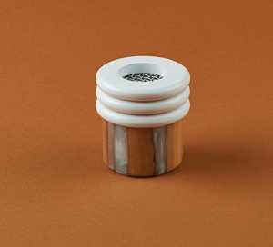Porte-encens en céramique blanche fait à la main, diffuseur d'aromathérapie rond, brûleur de parfum de table, décoration d'intérieur - Product Image 1