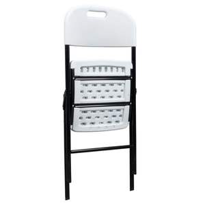 4pcs White <b>Garden</b> <b>Plastic</b> Folding <b>Chairs</b> 47*54*84cm for Outdoor Use - Product Image 3