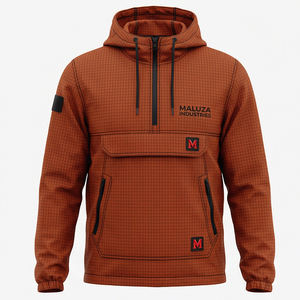 Veste coupe-vent d'hiver imperméable à capuche unisexe avec revêtement, style streetwear, marque privée - Product Image 1