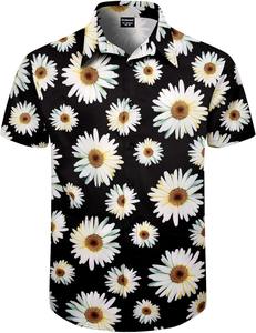 Camisa Hawaiana Floral para Hombre, Manga Corta, Estampado Tropical, Casual de Playa, con Botones, Colorida, para Vacaciones de Verano - Product Image 4