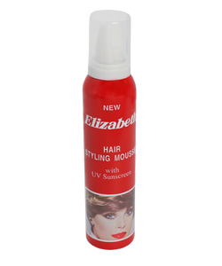 Spray capillaire léger Elizabeth pré-bouffant 180 ml, mousse dense non collante, effet fort conditionnant, tenue moyenne, brillance UV - Product Image 1