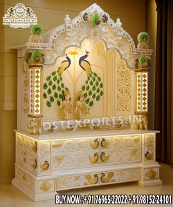 Large Size Hand Crafted Wooden Temple for Home Hindu Teak Wood High Carved <b>Mandir</b> for Home Premium Quality Teak Wood Temple USA - Product Image 6