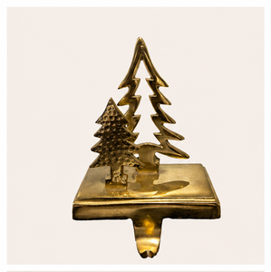 Wholesale Golden Metal Christmas Tree <b>Stocking</b> <b>Holder</b> For Mantel Heavy Duty Weighted Aluminum <b>Stocking</b> Hanger Hook For Fireplace - Product Image 1