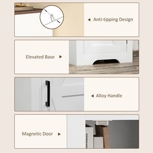 Armadio Bianco con Ante Scorrevoli e Ripiano Regolabile per Soggiorno o Dispensa - Assemblato - Product Image 6
