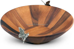 Tazón de Madera de Diseño Moderno con Asa de Metal para Palomitas, Fideos y Más, Tazón de Madera para Servir - Product Image 5