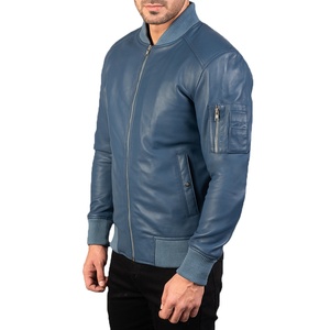 Chaqueta de cuero genuino para hombre, abrigo de calle a la moda, elegante, de fábrica de paquistaní - Product Image 3
