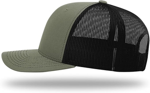 Gorra Trucker de Malla Verde Oliva Hecha a Medida, de 6 Paneles, Ajustable con Cierre a Presión, Unisex, Casual, para Verano, Precios al por Mayor, MOQ Bajo - Product Image 5