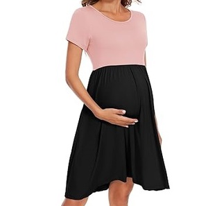 AB IMPEX 2026 Ropa de Maternidad Transpirable para Mujer, Vestido Largo, Conjunto de Parto y Lactancia para Dama - Product Image 1
