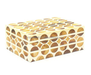 Caja de Joyería de Alta Calidad Personalizable, Ecológica, con Diseño Elegante, Patrón Sólido, Sin Plomo, con Incrustaciones de Hueso, para Relojes, Anillos y Collares - Product Image 2