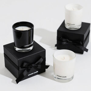 Frascos de Vidrio Vacíos para Velas de Lujo de 8 oz, 10 oz y 14 oz, Tapas Negras Mate, No Tóxicos, 100% Orgánicos, Ecológicos, para Fiestas - Product Image 5