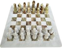 Ensemble d'échecs de luxe en pierre de chakra Venktesh Designs, artisanal, écologique, Feng Shui, échiquier en marbre religieux, modèle Ange Croix