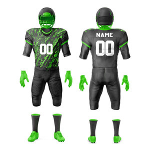 Conjunto de Uniforme de Fútbol Americano Personalizado para Adultos, Transpirable, de Manga Corta, de Poliéster Sublimado, Ropa Deportiva para Equipos, Jersey con Número - Product Image 1