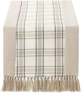 Lightweight Floral Embroidered Linen Cotton <b>Table</b> <b>Runners</b> Customizable Modern Design for Wedding Home <b>Dining</b> Decor - Product Image 6