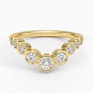 แหวนเพชรแท้ 18K ทองคำขาวและทองคำเหลือง ประดับเพชรทรงกลมเจียระไนบริลเลียนท์ น้ำหนัก 0.37 กะรัต ฝังแบบ Bezel Set เพชรเพาะเลี้ยงในห้องปฏิบัติการ - Product Image 1