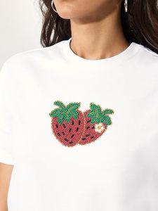 เสื้อกล้ามผ้าฝ้ายปักลายกุ้งมังกรสีขาว งานแฮนด์เมด แขนกุด สำหรับผู้หญิง ตกแต่งด้วยงานปักด้วยเข็ม เหมาะสำหรับฤดูร้อน - Product Image 3