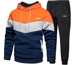 Chándal Deportivo de Otoño Invierno, Manga Larga, 100% Algodón, Logotipo Personalizado, Traje Deportivo para Hombre, Conjuntos Deportivos Casuales con Cremallera para Gimnasio - Product Image 1