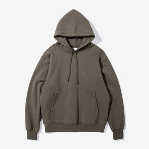 Sweat à capuche noir 100 % coton épais à fermeture éclair intégrale, personnalisable avec logo brodé, unisexe, coupe oversize, respirant et écologique - Product Image 2